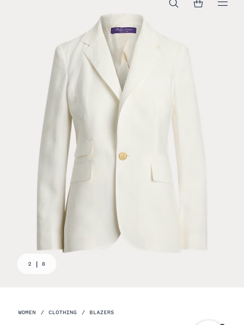 Ralph Lauren Women’s Parker Linen Single-Button Blazer